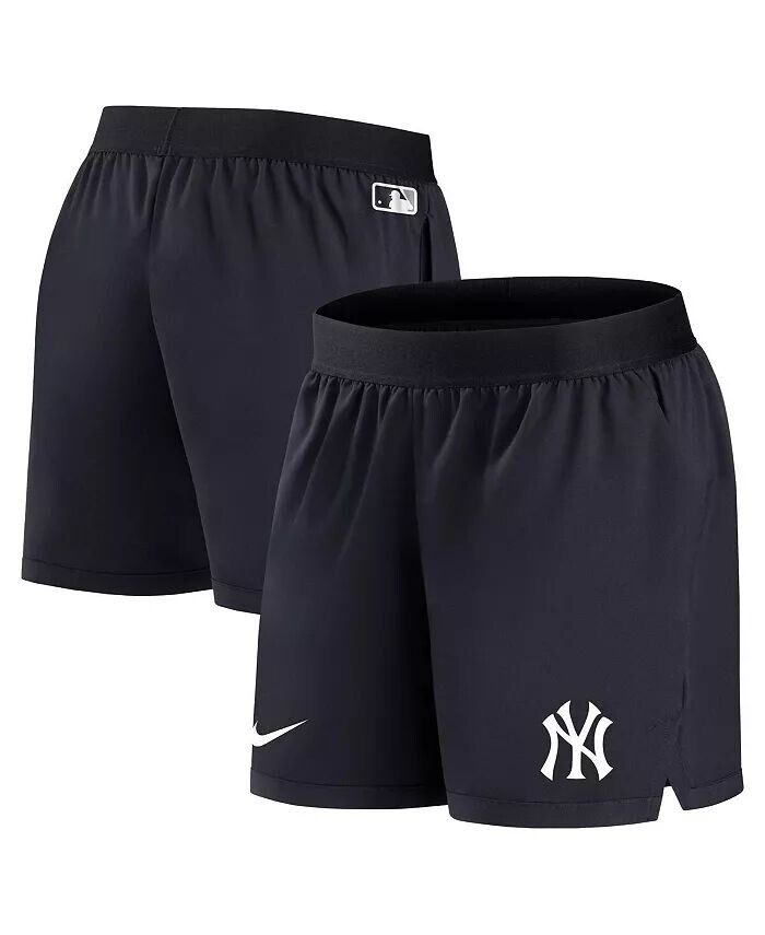 Женские темно-синие шорты New York Yankees Authentic Collection Team Performance Nike — фото 2