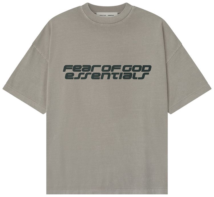 

Футболка Fear of God Essentials в стиле 90-х, серый