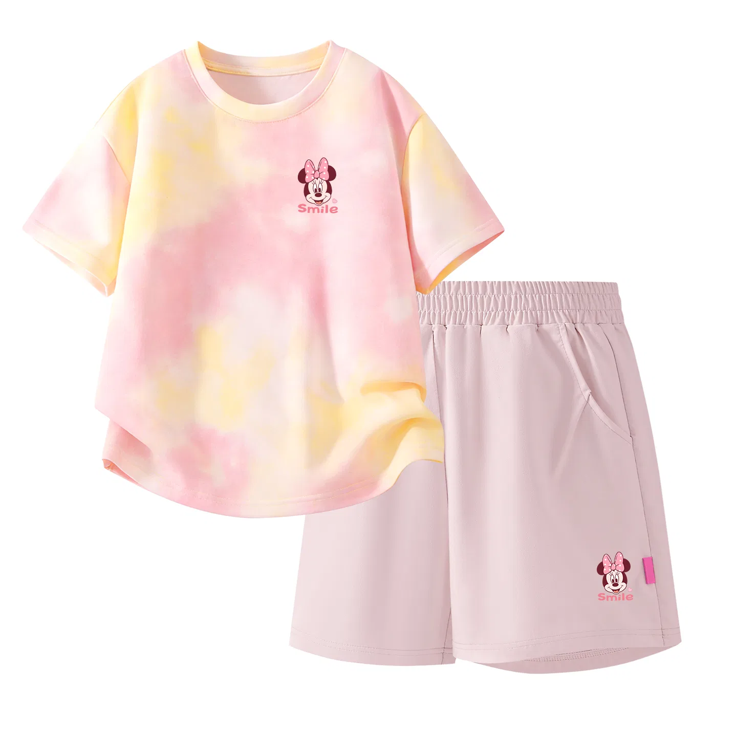 Детский спортивный костюм Casual Sportswear 2 Piece Set Disney, Di Smile Nini K Yellow Pink+Di Smile Nini K_Bottom Right Milk Gluten Free Pink