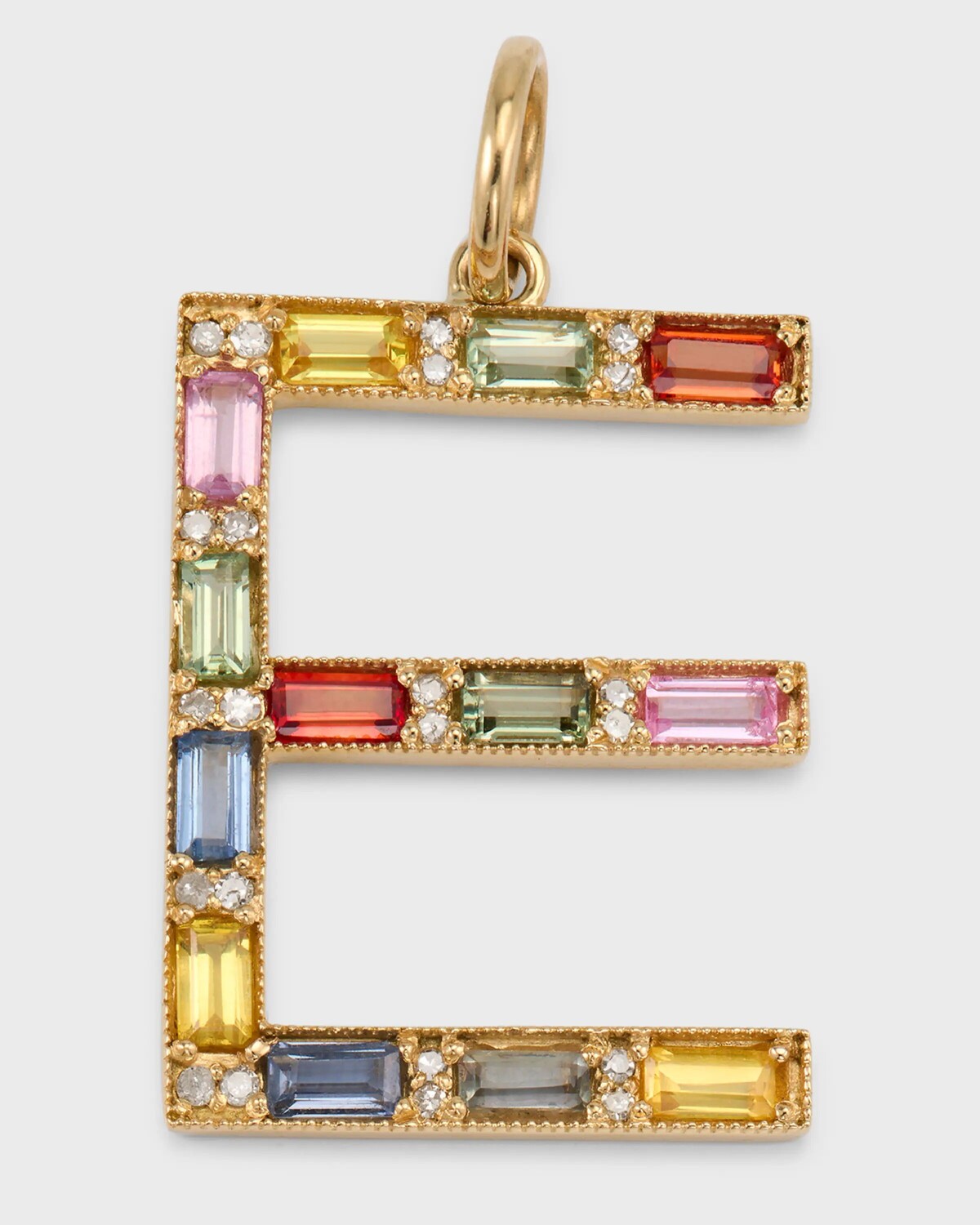 

Подвеска Initial E с разноцветными сапфирами и бриллиантами Kastel Jewelry