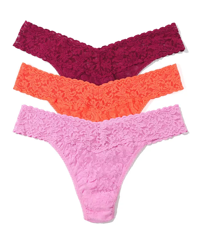 

Женские трусы-стринги Signature Lace Original, 3 шт Hanky Panky, красный