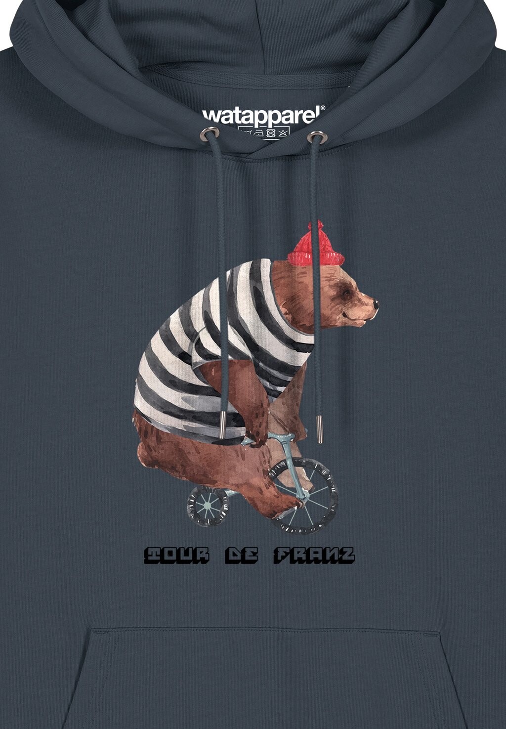

Толстовка с капюшоном TOUR DE FRANZ watapparel, антрацит