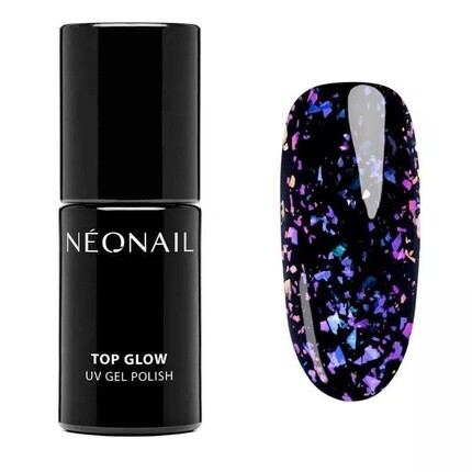 

NEONAIL УФ-лак для ногтей Top Coat Gel UV Top Glow Violet Aurora Flakes 7,2 мл Néonail