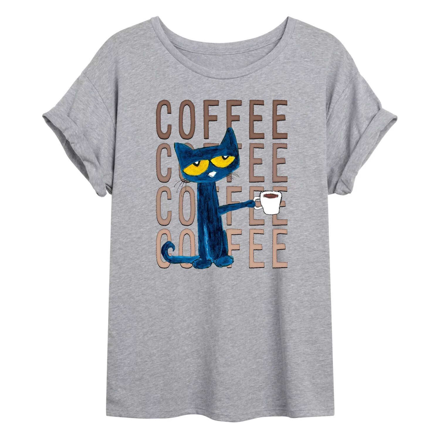 

Большая футболка с рисунком Pete The Cat для юниоров «Кофе» Licensed Character