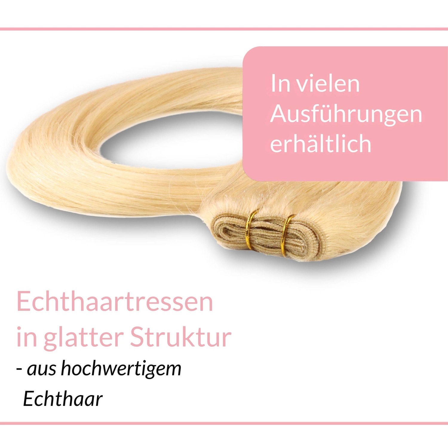 Накладные волосы tresse extensions echthaar #9/0 lichtblond 100g Hair2Heart, 70cm, количество 1 шт. — фото 3