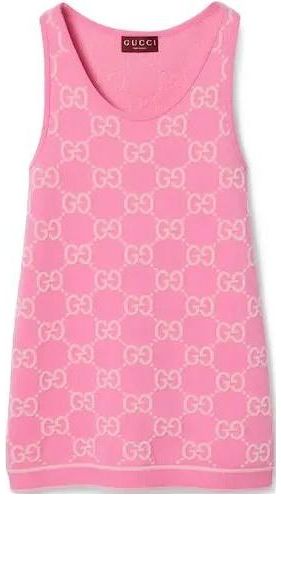 

Платье (WMNS) Gucci GG Cotton Jacquard Dress 'Pink Light Pink'