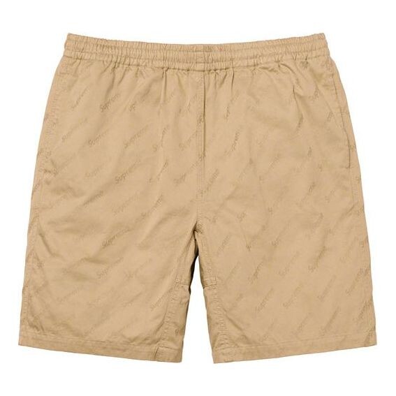 

Шорты fw19 week 1 jacquard logos twill short logo Supreme, хаки
