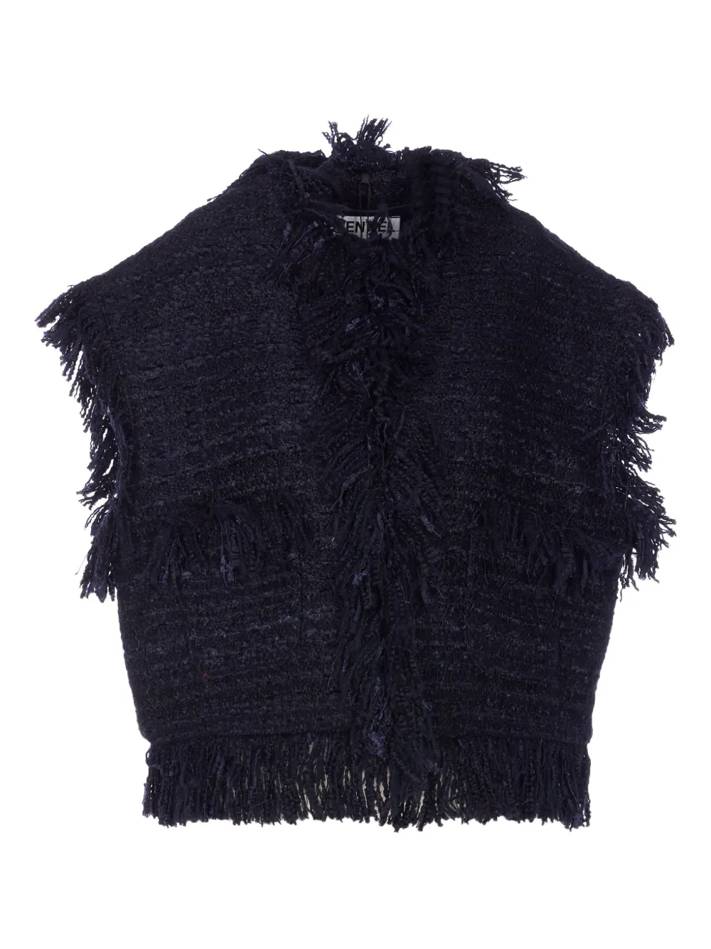 

Твидовый жилет с бахромой Essentiel Antwerp, синий