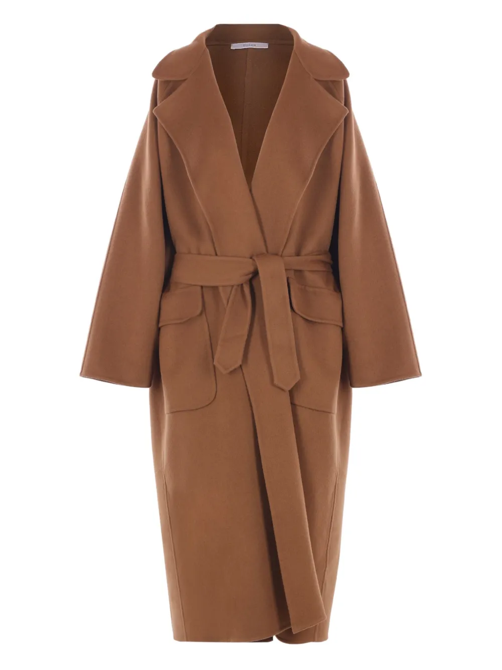 

Пальто с накладными карманами и поясом Dusan, коричневый