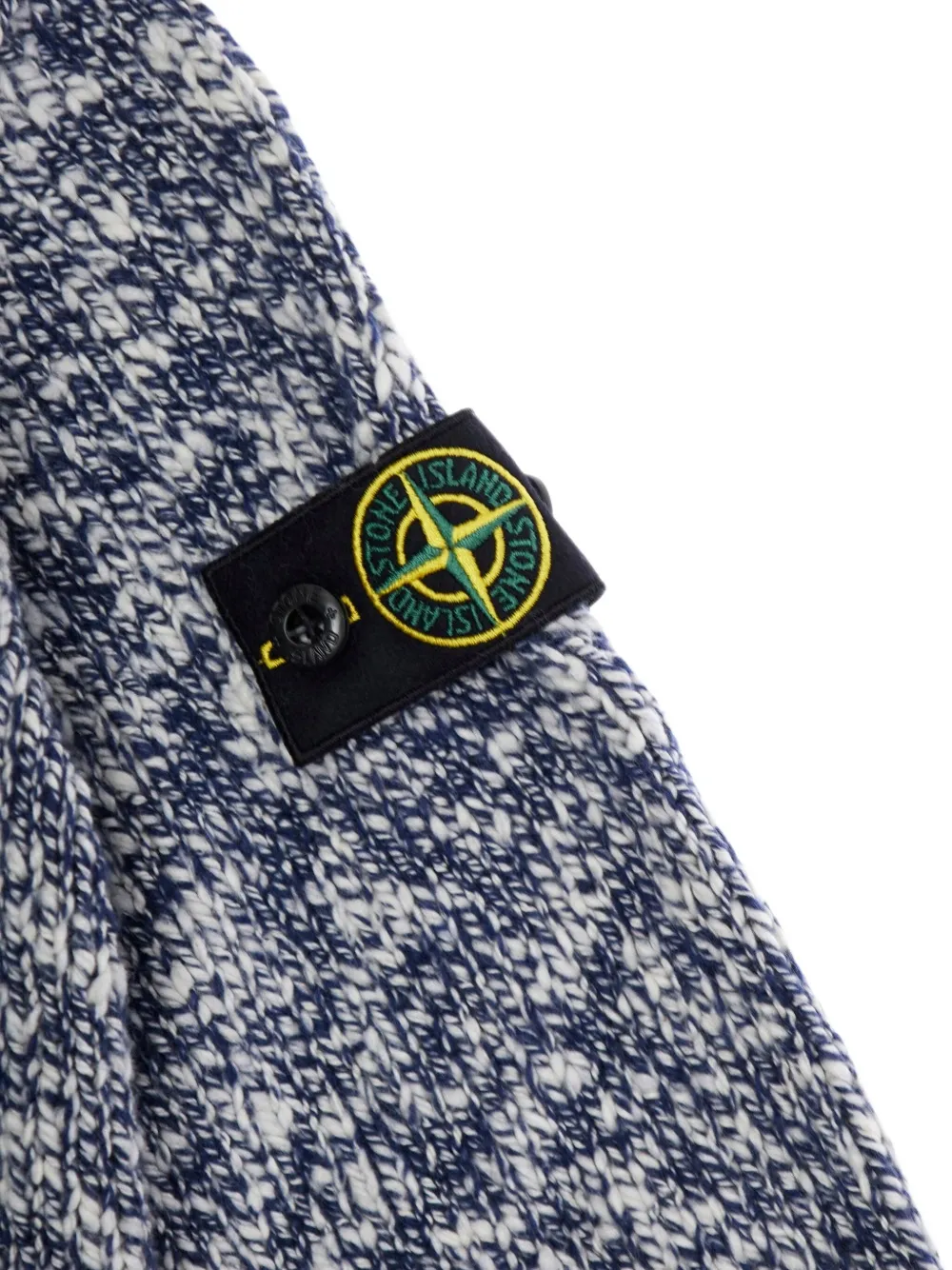 Пятнистый свитер с круглым вырезом Stone Island Junior, синий — фото 3