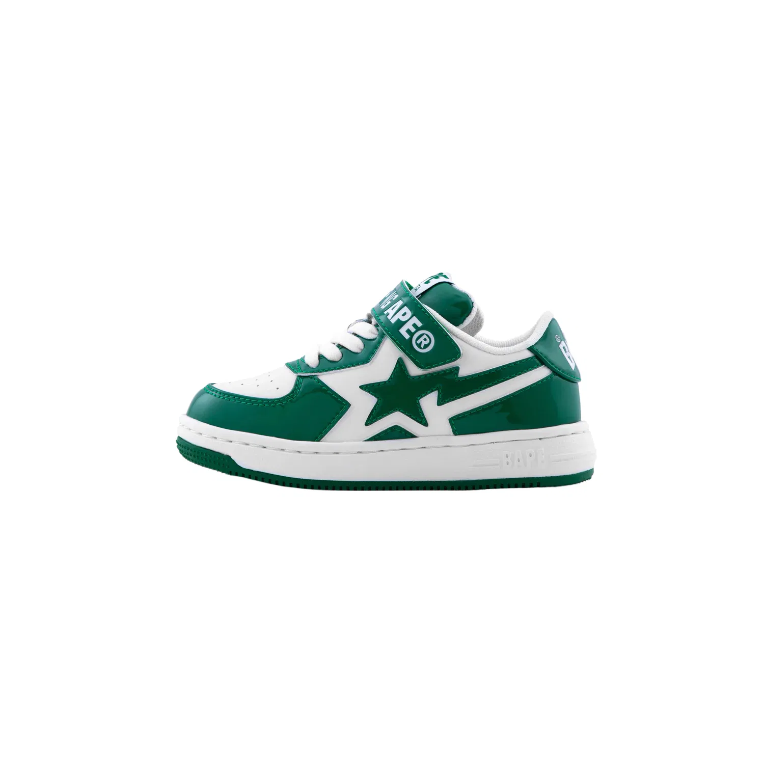 Кроссовки BAPE STA из искусственной кожи, мид-топ, детские A BATHING APE, Black