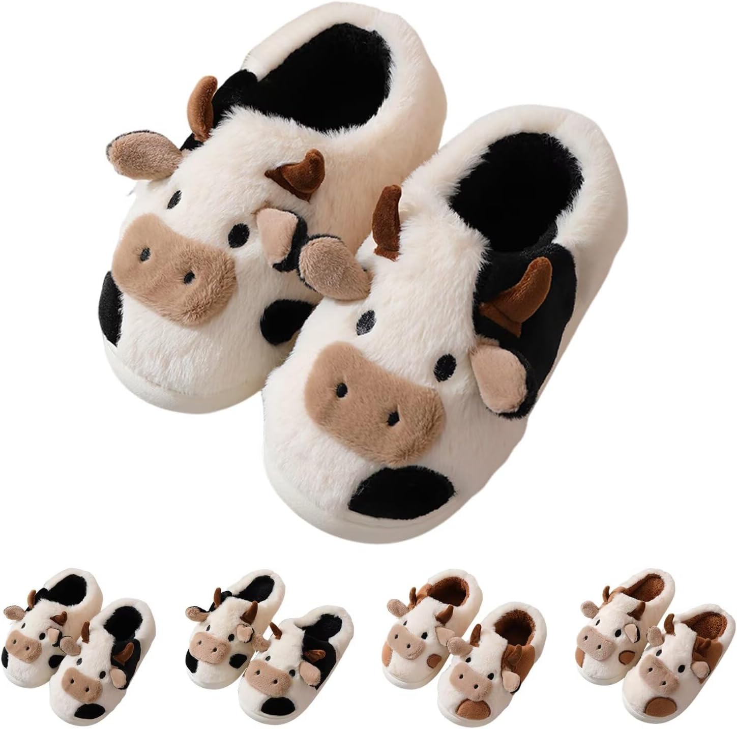 

Тапочки KEYUSHOP для женщин, мужчин и детей, домашние тапочки, супер мягкие, с милыми животными, зимние, теплые и уютные, с нескользящей подошвой, для дома и улицы, B