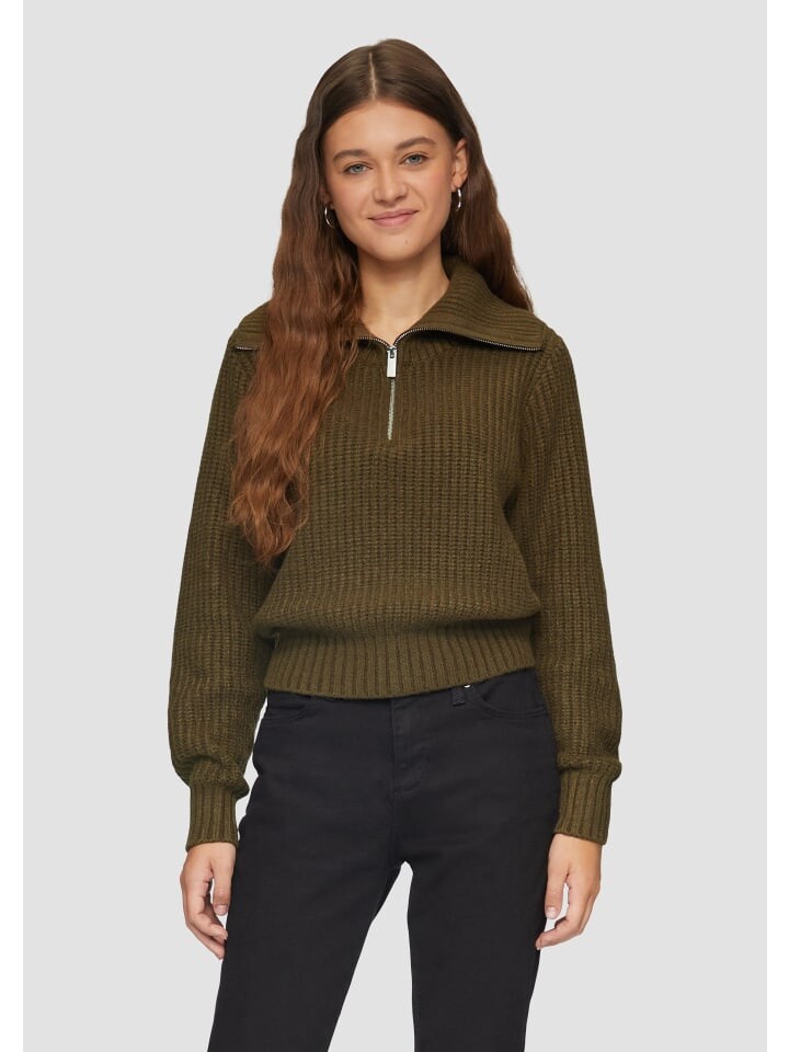 

Пуловер QS Strickpullover langarm, оливковый