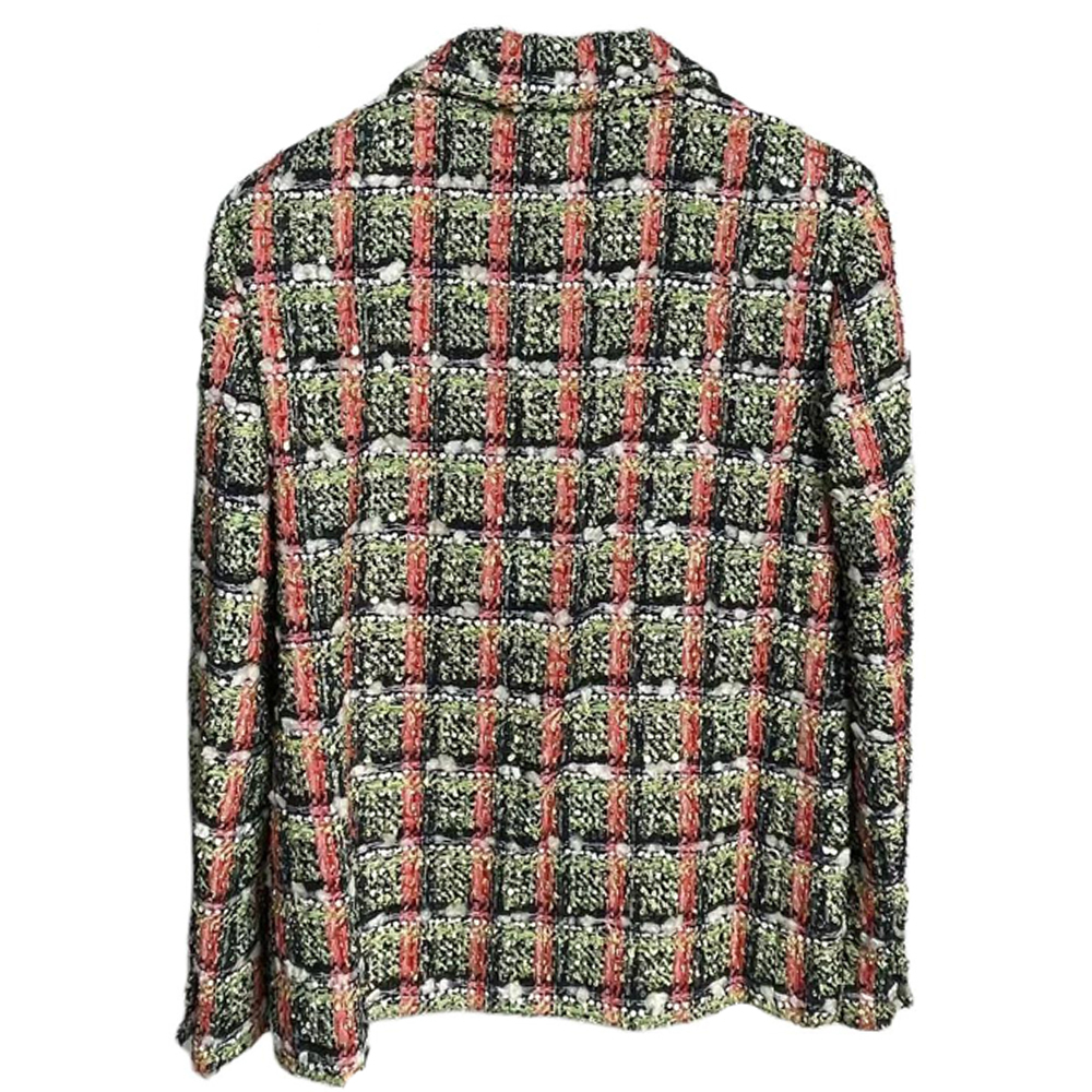 CHANEL Куртка женская оранжево-зеленая, Orange Green — фото 3