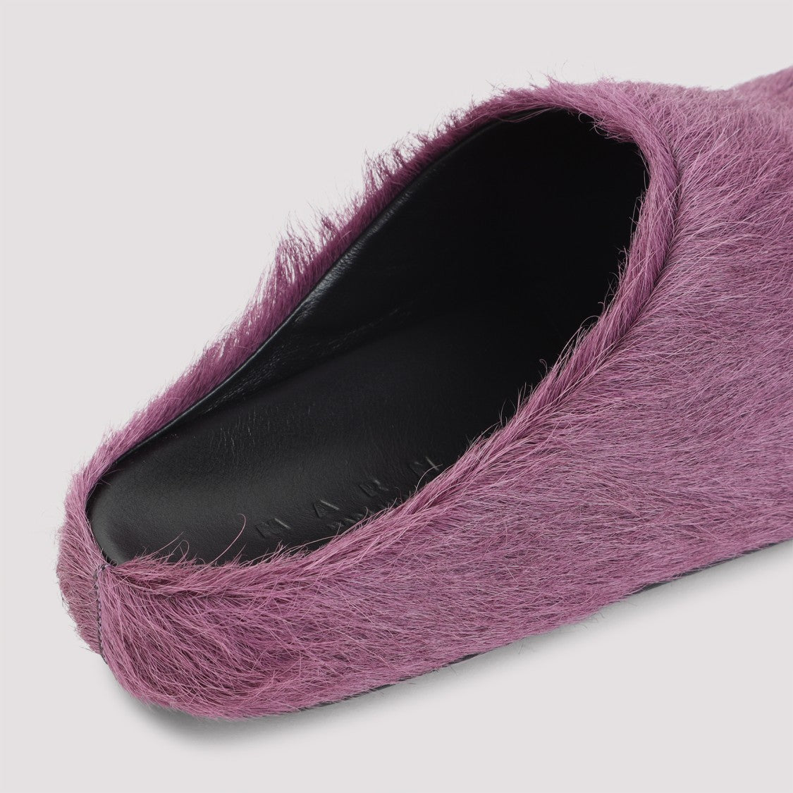 Туфли-мюли Fussbett Mules из фиолетовой замши с ворсом Marni — фото 4