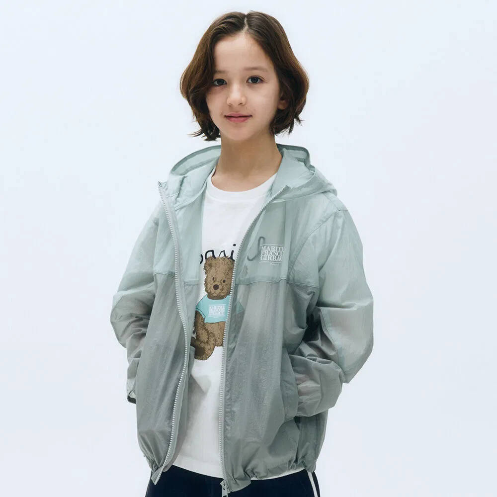 Детская ветровка Kids Colorblock Hoodie, мятная, от Marithé Kids