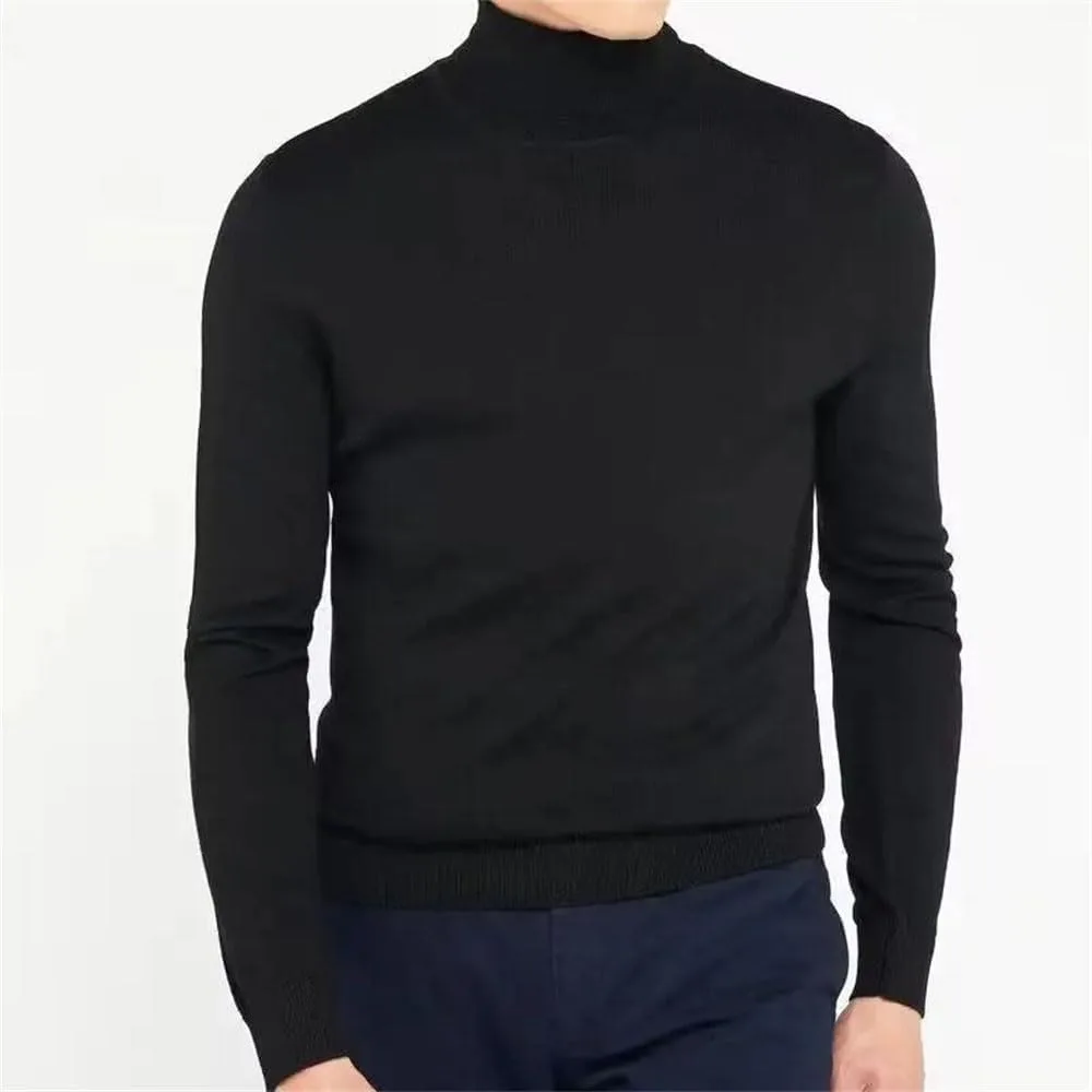 Мужской свитер Casual Plus Size с длинным рукавом и круглым вырезом — фото 2