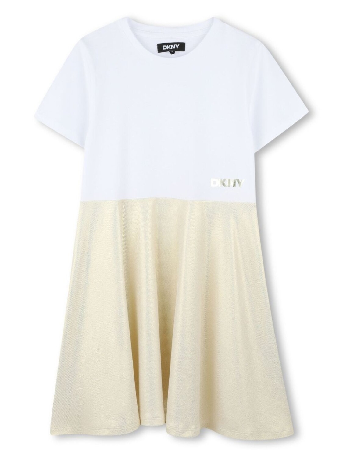 

Dkny Kids платье с логотипом, золотой