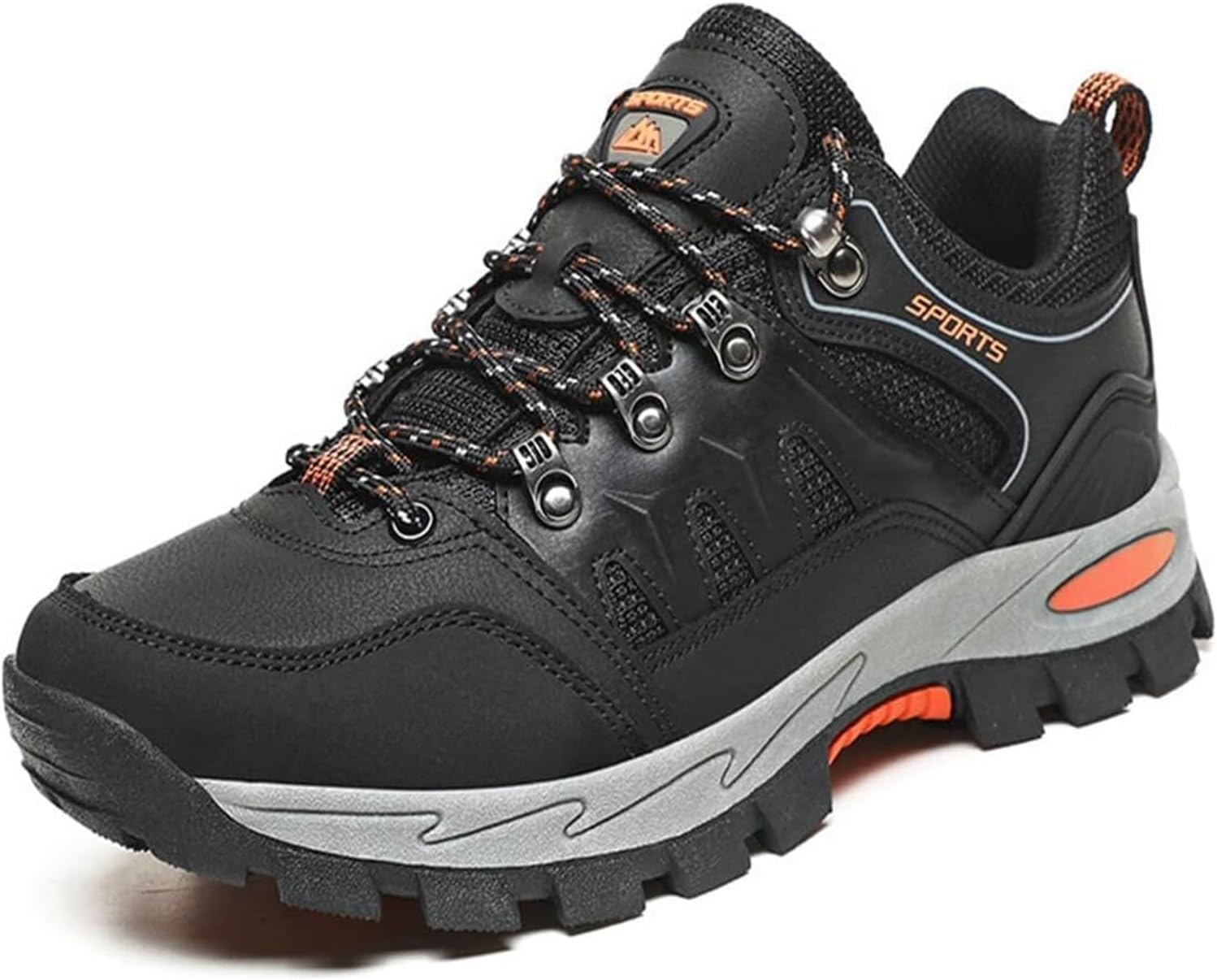 

Мужские туристические ботинки на шнуровке, водонепроницаемые, противоскользящие, легкие походные кроссовки для активного отдыха, дышащие и удобные спортивные обувь для мужчин Generic, черный