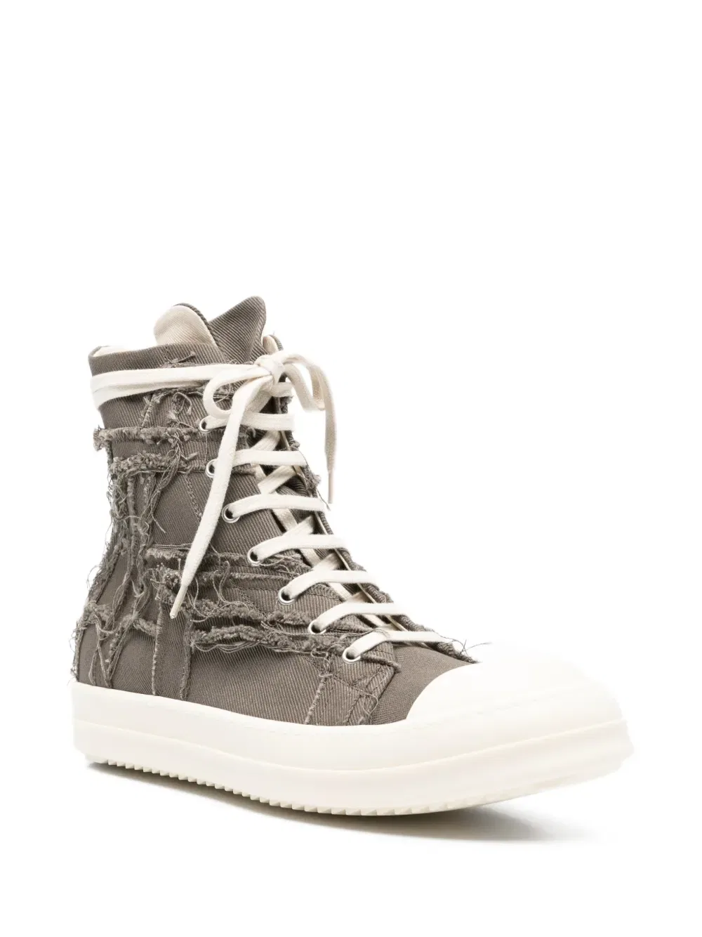 Потертые высокие кроссовки Rick Owens Drkshdw, серый — фото 2