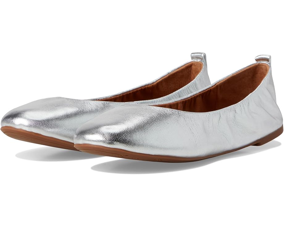 Балетки Lucky Brand Emmielou Leather Ballet Flat, серебряный