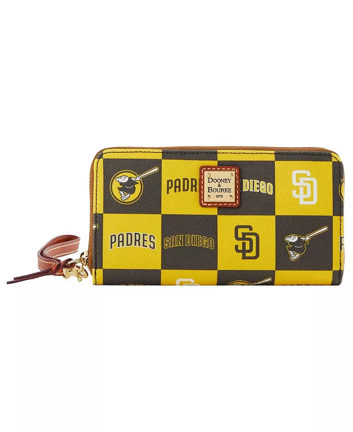 

Женский кошелек на молнии Game Day Large Zip-Around Wristlet с символикой San Diego Padres Dooney & Bourke