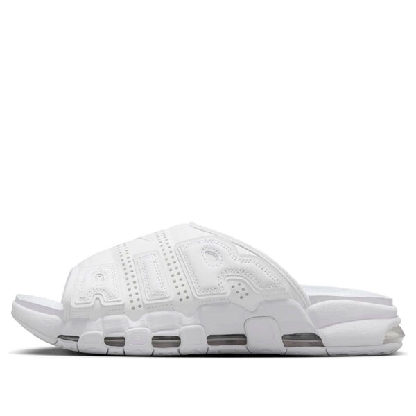 

Тапочки air more uptempo slides 'triple white' Nike, белый