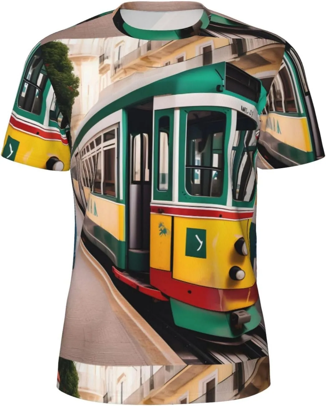 

Футболка мужская Lisbon Tram Pattern с коротким рукавом для тренировок DRTGEDS