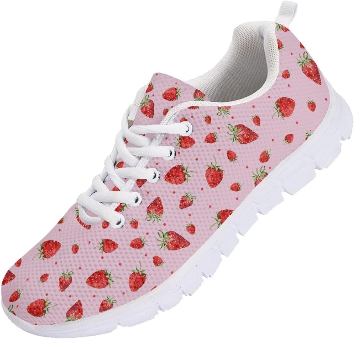 

Мужские кроссовки Funnydude Funny Print для прогулок, тенниса, легкие повседневные кеды для спортзала, путешествий и работы, Strawberry