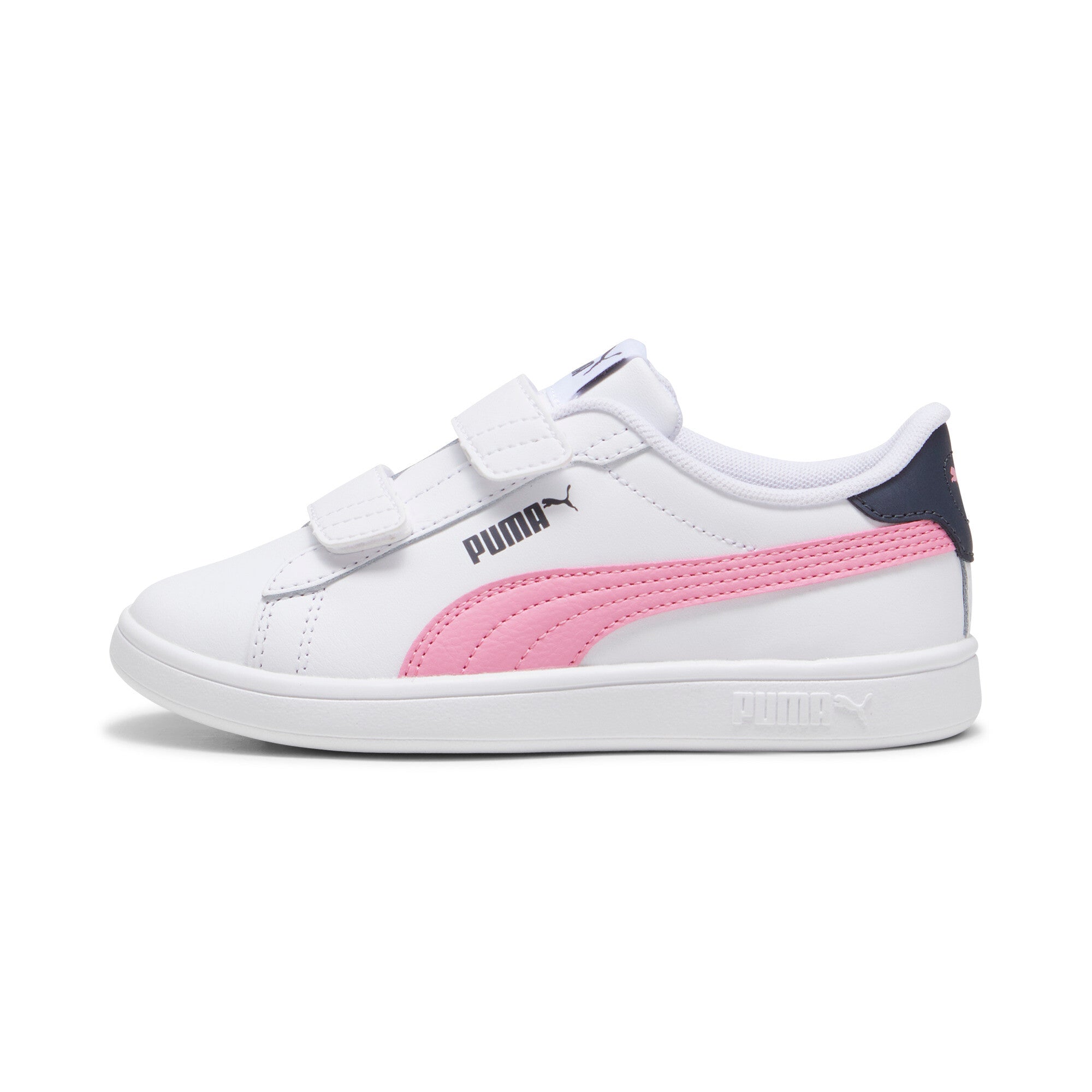 

Кроссовки PUMA Smash 3.0 Leather V, цвет white/mauved out/galactic gray