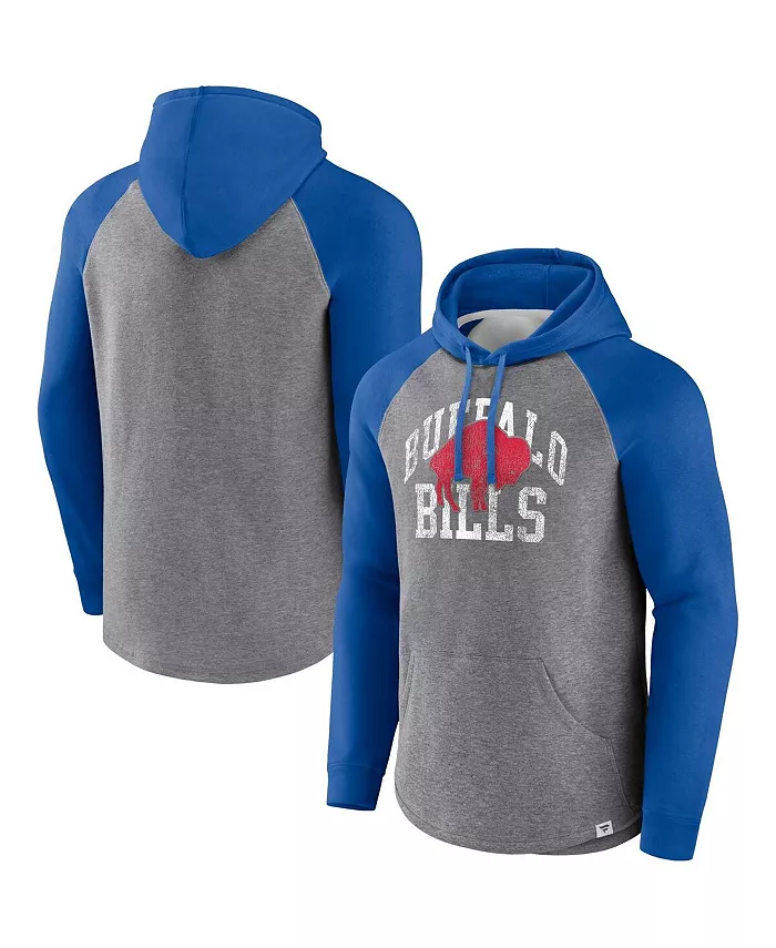 

Мужской серый меланжевый худи с эффектом поношенности Buffalo Bills Favorite Arch Raglan Fanatics