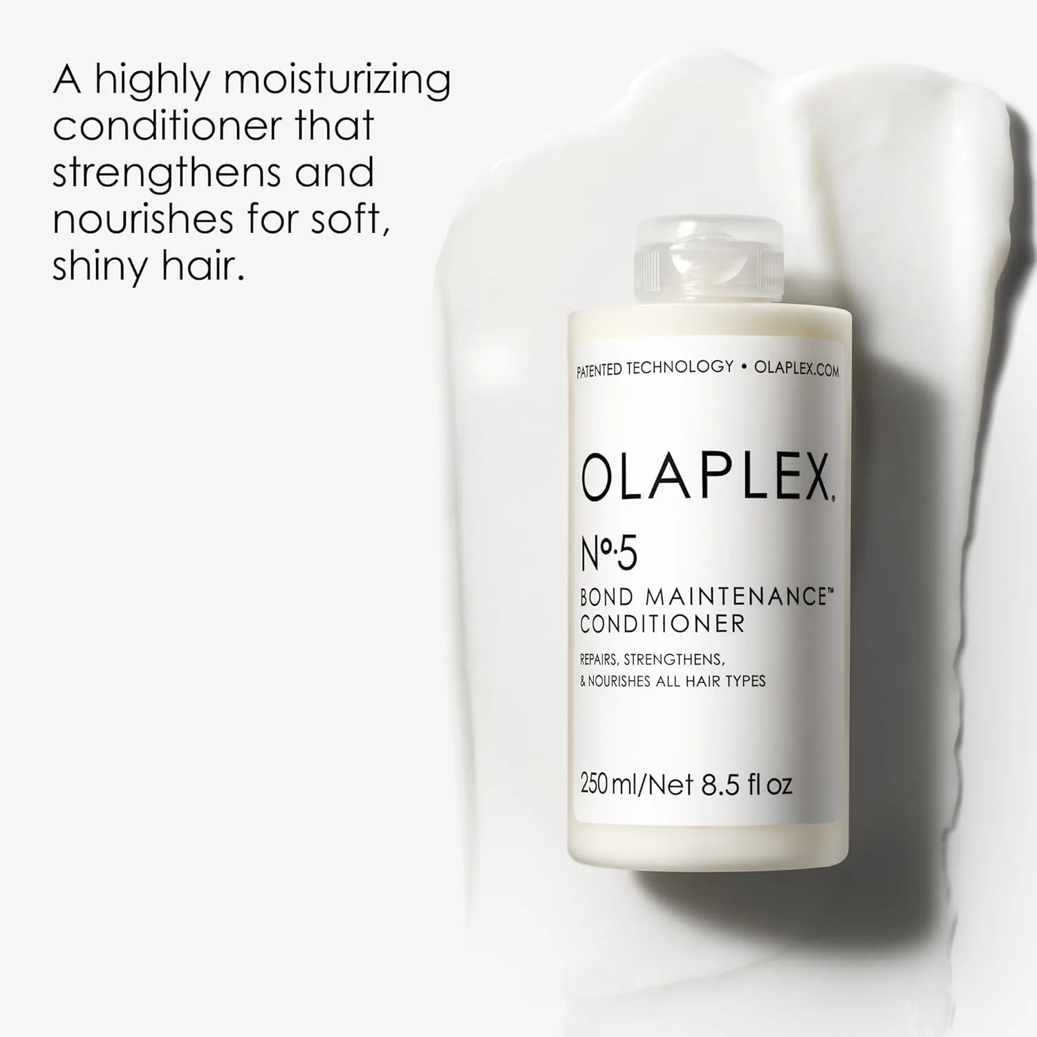 Укрепляющий кондиционер для волос Olaplex № 5 Bond Maintenance: восстанавливает повреждения и предотвращает ломкость | Уменьшает пушистость | Подходит для кудрявых, вьющихся, прямых и волнистых волос 1000 мл (1 шт.) — фото 2