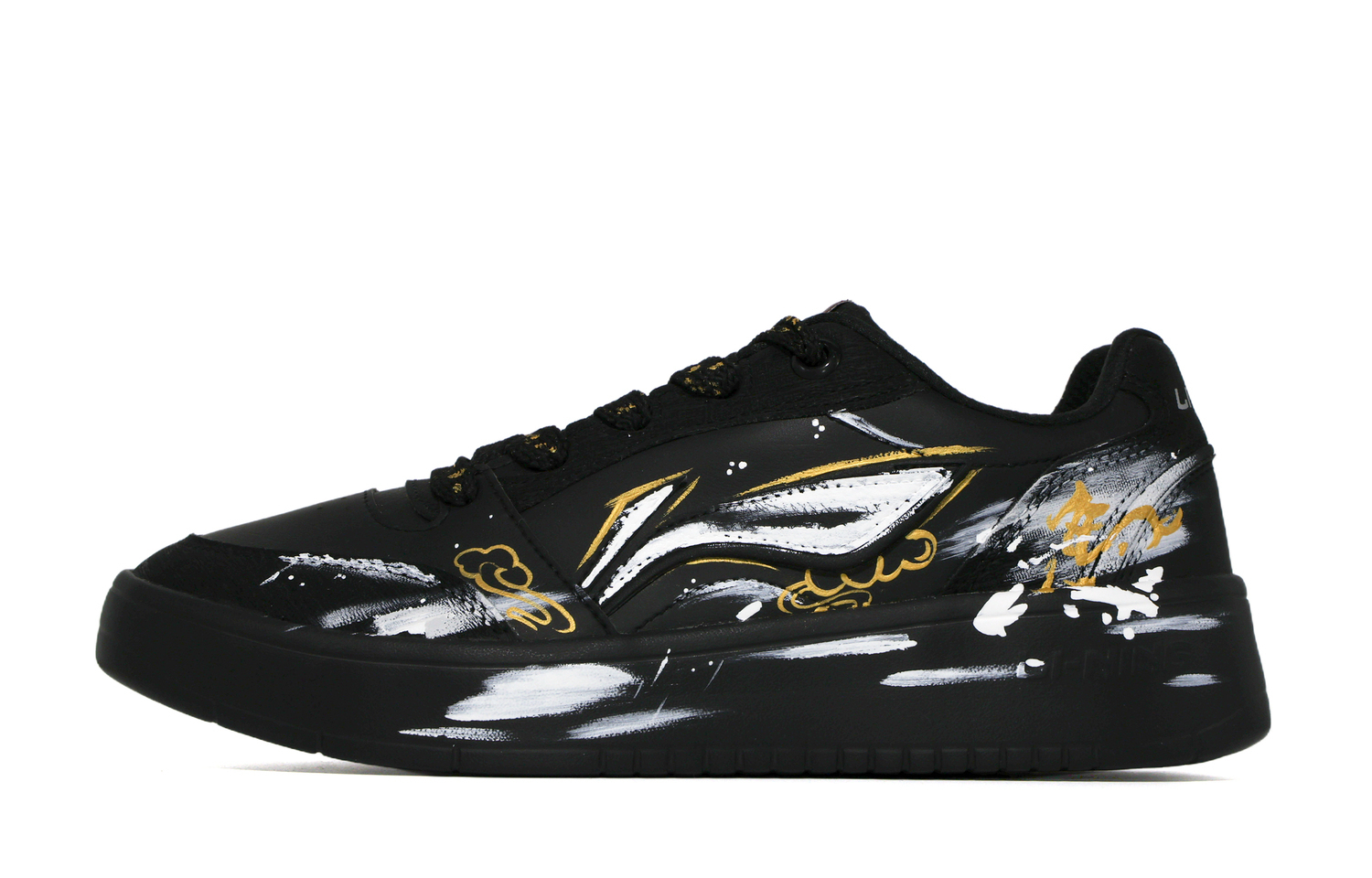 

Li-Ning Li Ning Sycee V3 Cushioning, Wear Resistant низкие кроссовки для скейтбординга мужские черный золотой