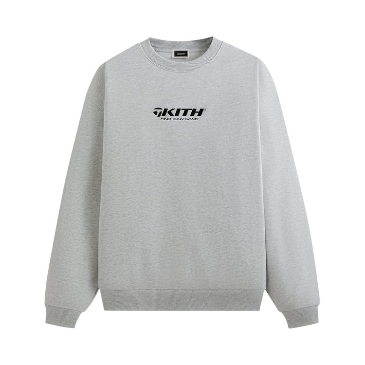 

Толстовка Kith For TaylorMade Find Your Game Nelson Crewneck, цвет Light Heather Grey