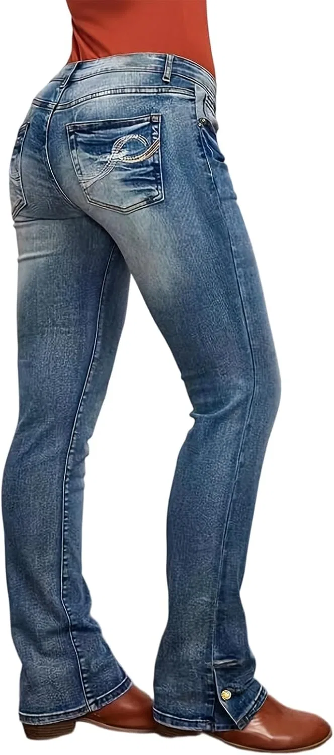 Джинсы женские скинни, буткат, stretch, light blue