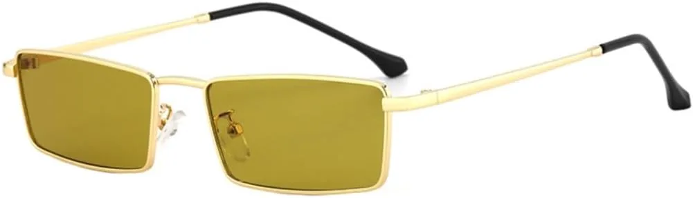 

Солнцезащитные очки ICARA Small Y2K узкой прямоугольной формы для женщин и мужчин в стиле ретро 80-х и 90-х годов с защитой от ультрафиолета UV400, Green