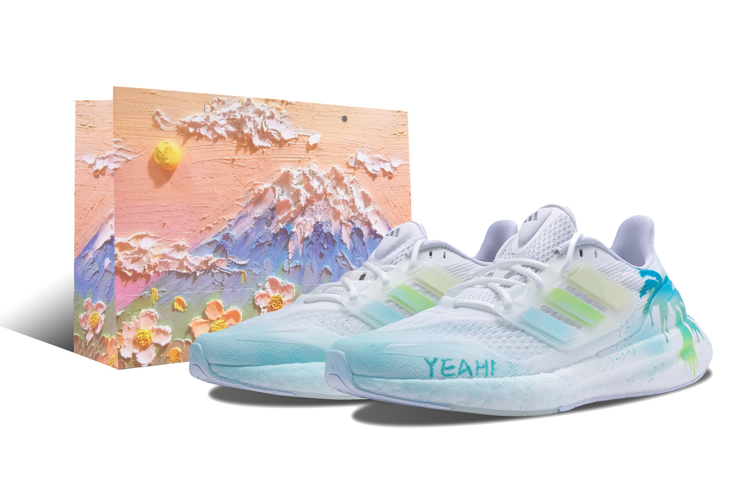 

Кроссовки Pureboost 23 унисекс с низким верхом белые Adidas