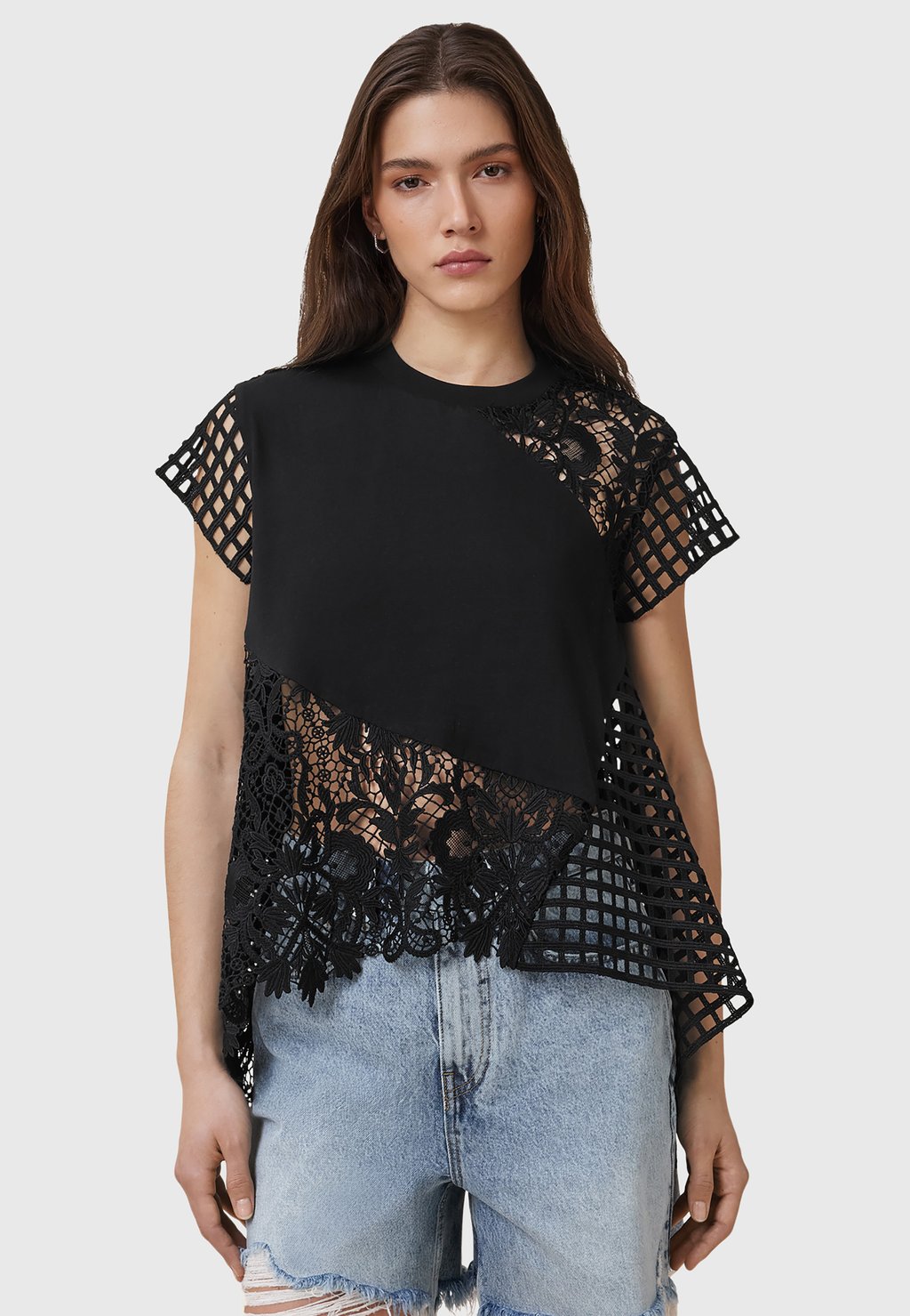 

Футболка с принтом ZALA AllSaints, черный