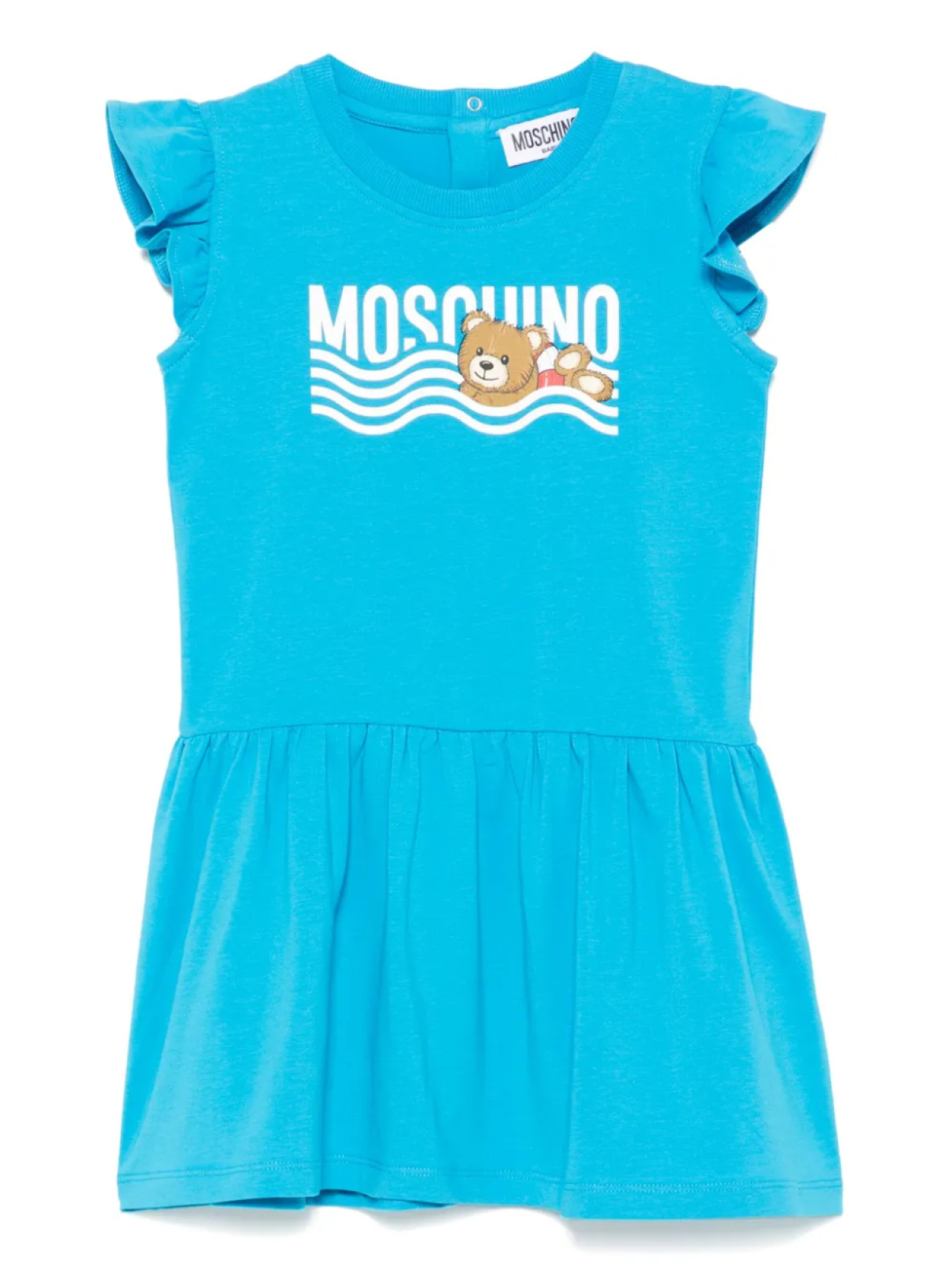 

Платье с логотипом Moschino Kids, синий