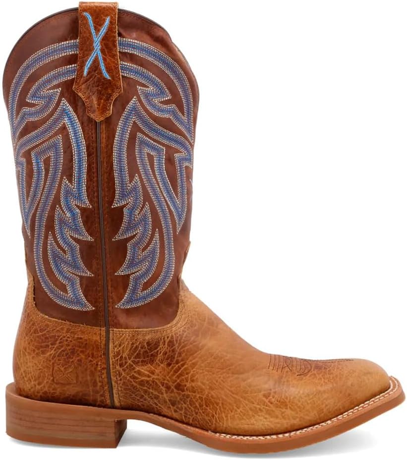Ботинки Twisted X Men's 12 Western, квадратный носок, с металлическим носком и технологией CellStretch, Peanut & Peanut — фото 2