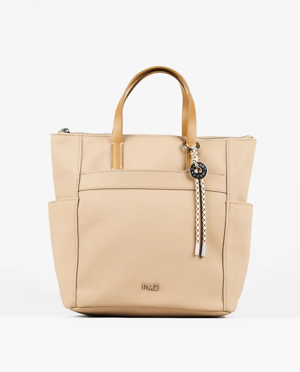 

Женский многопозиционный рюкзак с комбинацией нейлона в верблюжьем цвете PACOMARTINEZ, коричневый