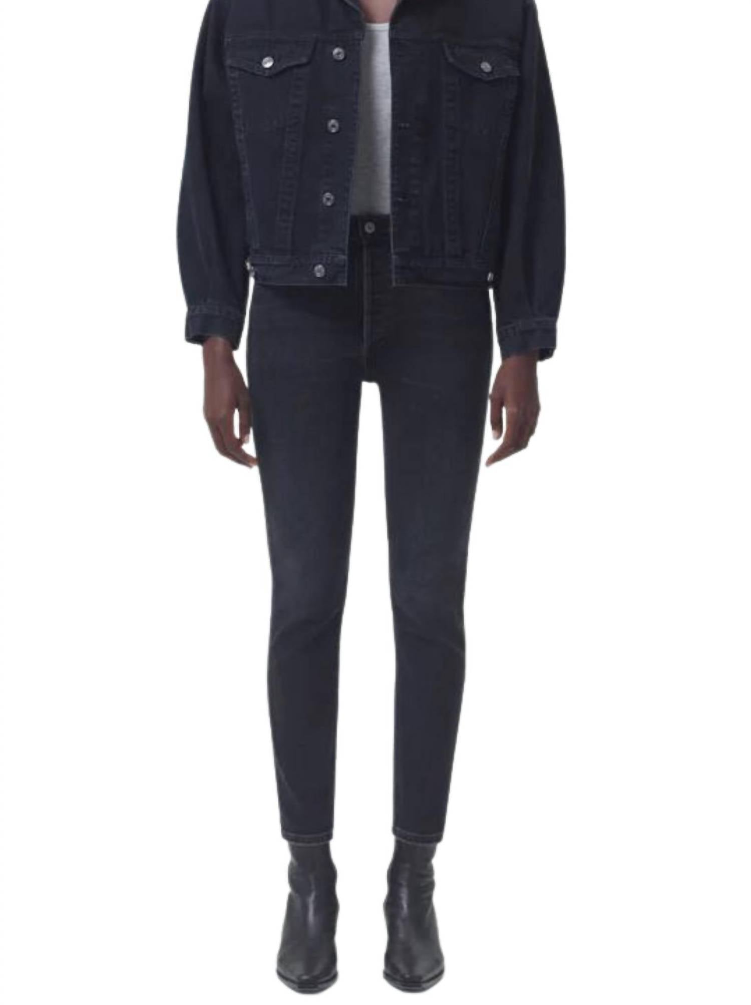 

Облегающие джинсы Nico High Rise черного цвета AGOLDE