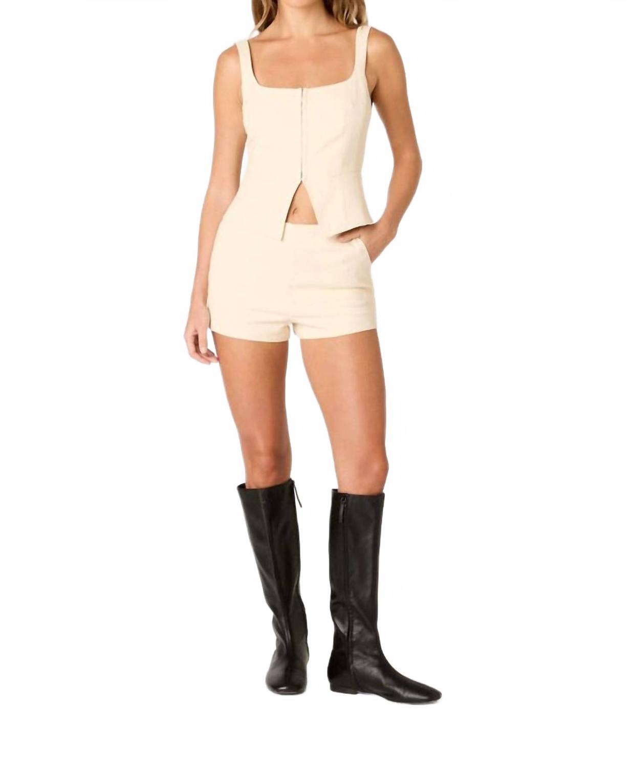 

Андре Шорты с высокой талией в цвете экрю NIA, Ecru