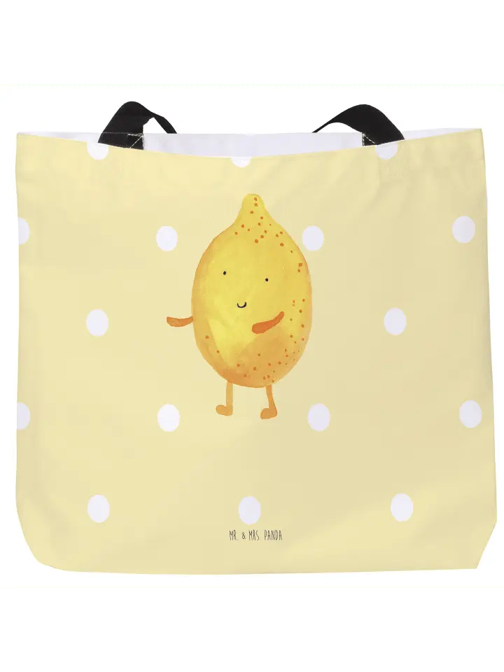 

Сумка-шоппер Mr & Mrs Panda Beste Freunde Zitrone, пастельно-желтый