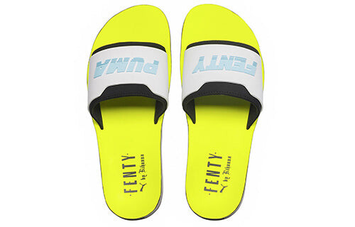 Тапочки fenty x surf slide 'safety yellow' Puma, черный — фото 2