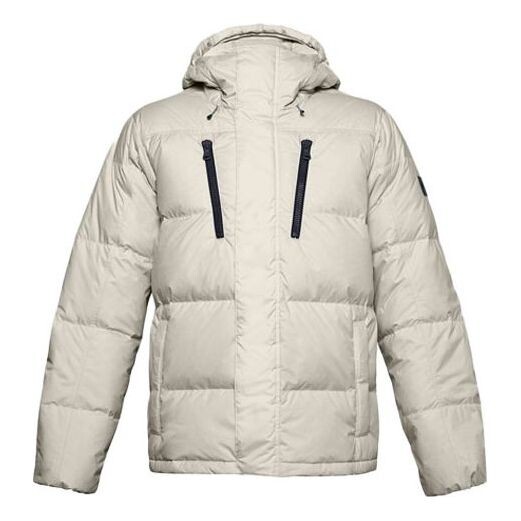 

Куртка sportstyle fleece down jacket 'white' Under Armour, белый