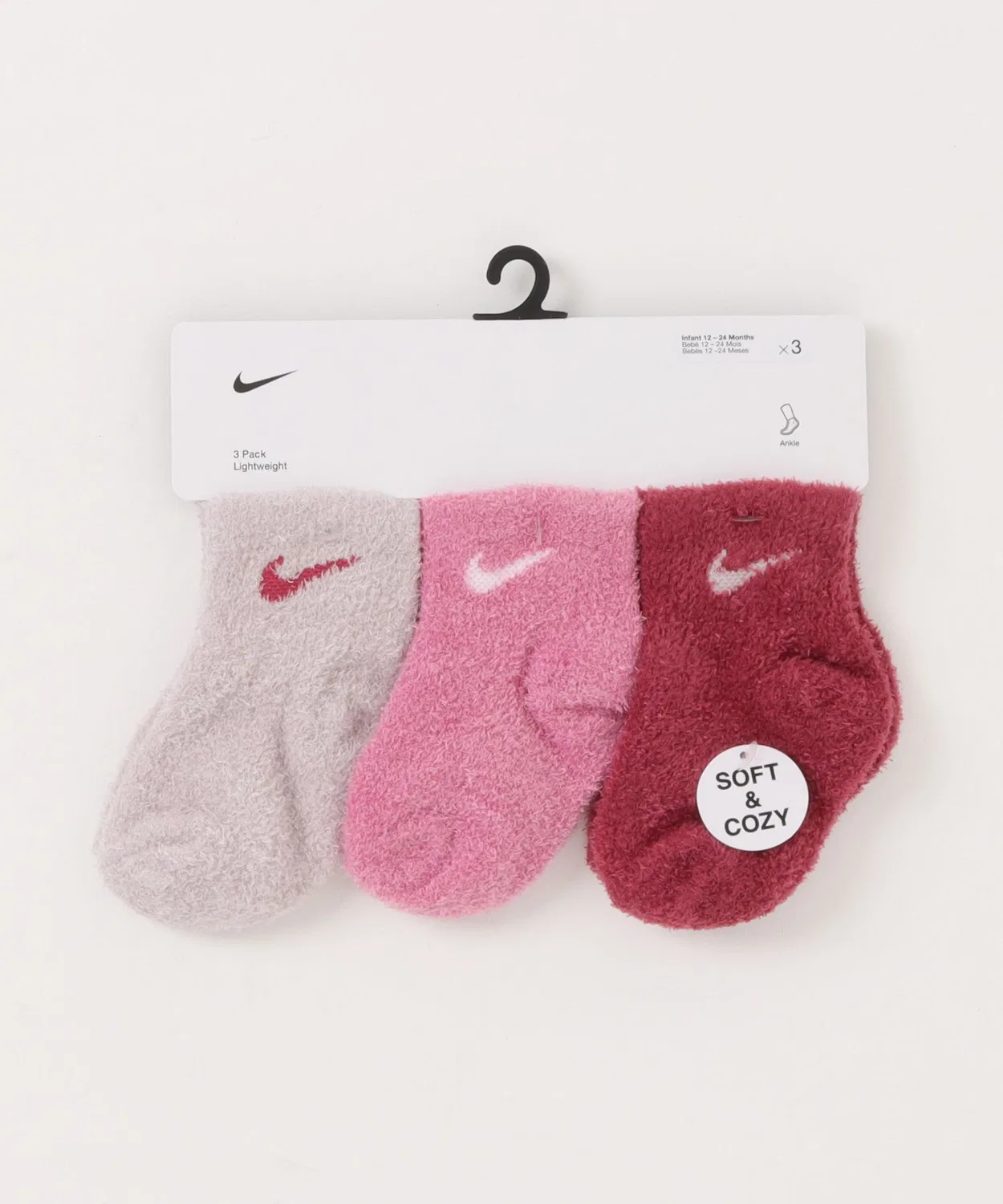 Носки детские Nike 3 пары, фиолетовые