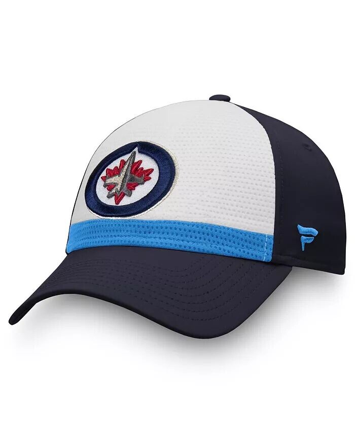 

Мужская белая, темно-синяя кепка из джерси Winnipeg Jets Breakaway Current Fanatics, синий