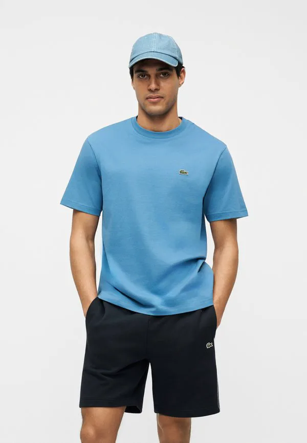 Футболка Lacoste, однотонная, синий — фото 4