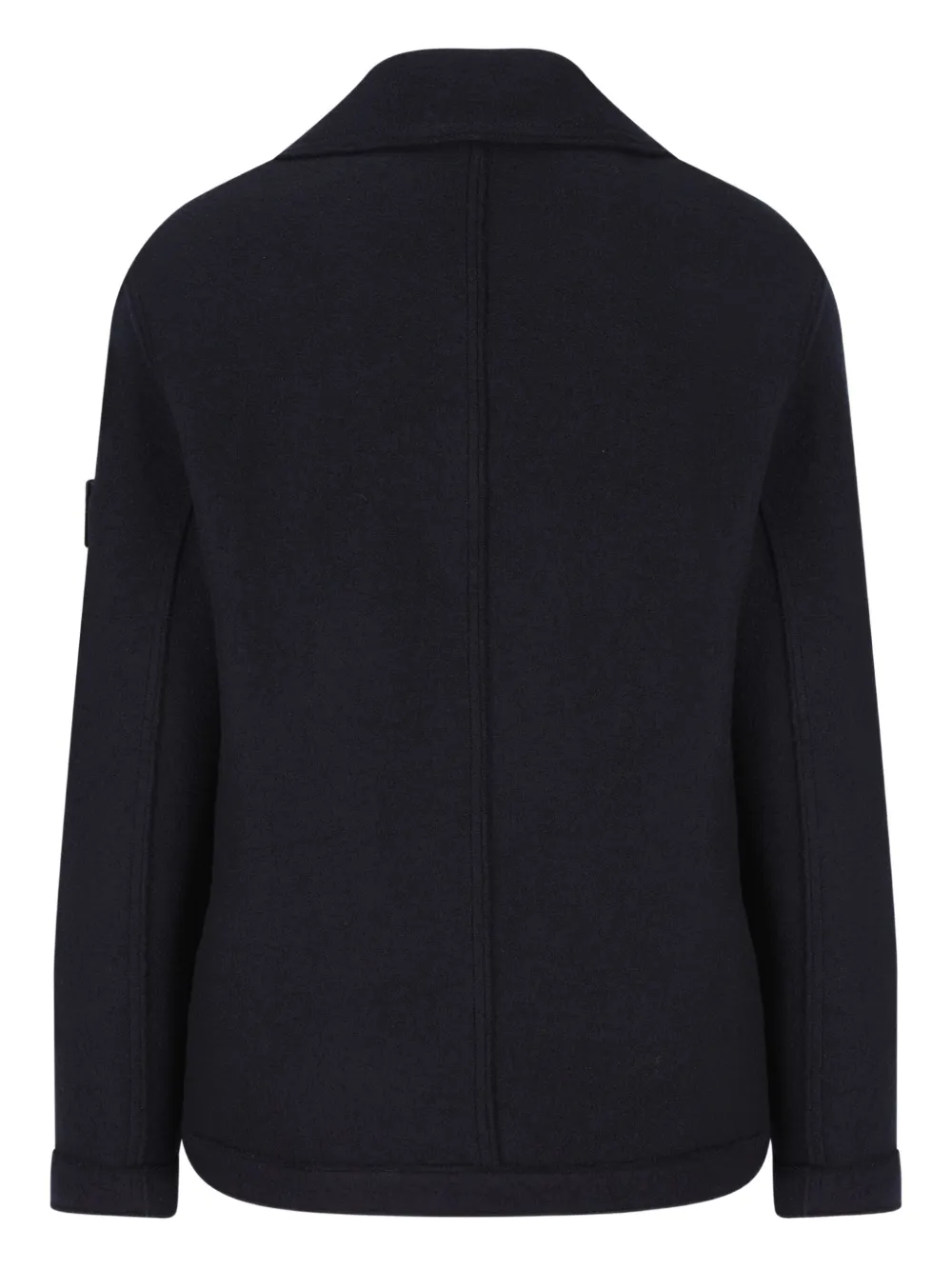 Двубортное шерстяное пальто-пиджак Stone Island, черный — фото 2